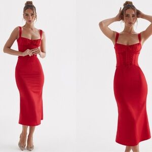 House of CB Red Midi Dress